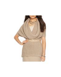 Pink Pony | Brown Lauren Cowl Neck Sweater | Lyst
