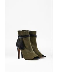 French Connection | Black Quinby Peep Toe Ankle Boot | Lyst