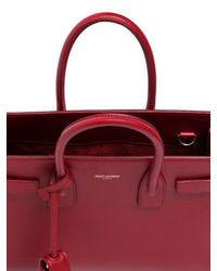 Saint Laurent | Red Baby Sac De Jour Grained Leather Bag | Lyst
