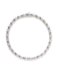 CZ by Kenneth Jay Lane | Metallic Navette Cut Cubic Zirconia Necklace | Lyst