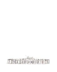 CZ by Kenneth Jay Lane | Metallic Emerald Cut Cubic Zirconia Tennis Bracelet | Lyst
