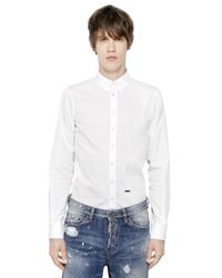 DSquared² | White Cotton Poplin Shirt for Men | Lyst