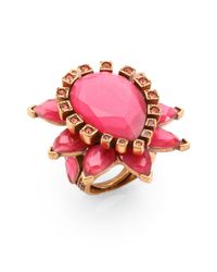 Oscar de la Renta | Pink Swarovski Crystal Starburst Ring | Lyst