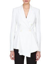 Givenchy | White Asymmetrical Peplum Blazer | Lyst