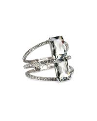 Oscar de la Renta | Black Diamond Large Octagon Stone Bracelet | Lyst