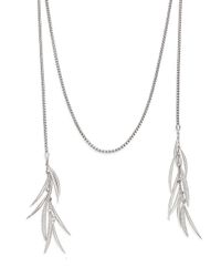 Eddie Borgo | Metallic Pavé Crystal Prickle Lariat Necklace | Lyst