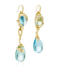 Sidney Garber | Blue Aquamarine Drop Snake Earrings | Lyst