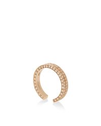 Maison Dauphin | Minimal Pink Gold And Diamond Two Row Ring | Lyst