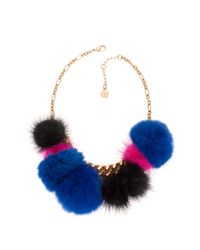 Trina Turk | Blue Pom Pom Frontal | Lyst