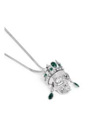 Alexander McQueen | Gray Royal Skull Pendant Necklace | Lyst