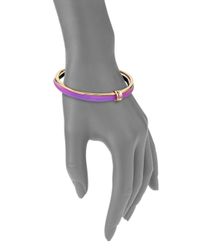 Alexis Bittar | Purple Lucite & Liquid Metal Ringed Bangle Bracelet Set | Lyst