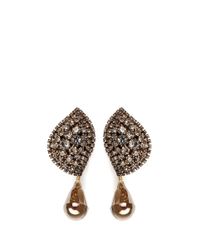 Erickson Beamon | Metallic 'hello Sweetie' Crystal Leaf Drop Earrings | Lyst