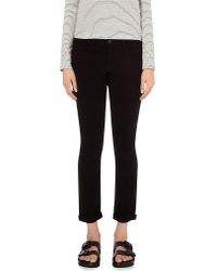 FRAME | Black 'le Crop Bell' Cropped Flared Jeans | Lyst
