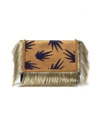 Lizzie Fortunato | Brown Port Of Call Clutch In Tropic Fringe | Lyst
