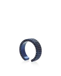 Maison Dauphin | Blue Rhodium And Black Diamond Three Row Band | Lyst