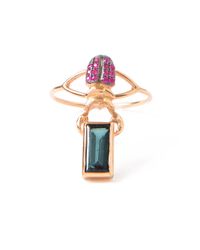 Daniela Villegas | Green Beetle Midi Ring | Lyst