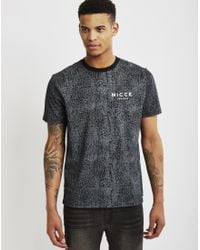 Nicce London | Black Cracked T-shirt for Men | Lyst