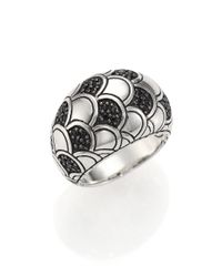 John Hardy | Metallic Naga Black Sapphire & Sterling Silver Dome Ring | Lyst