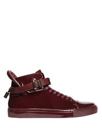 Buscemi | Purple Clip Patent Leather High Top Sneakers | Lyst