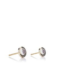 Noor Fares | Gray Blue Moonstone Tilsam Eclipse Stud Earrings | Lyst
