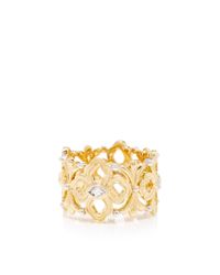 Buccellati | Metallic Eternelle Band Ring With Diamonds In Yellow Gold | Lyst