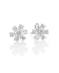 Kwiat | Elements Diamond & 18k White Gold Flower Stud Earrings | Lyst
