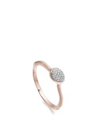 Monica Vinader | Metallic Diamond Stacking Ring | Lyst