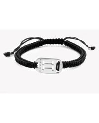 Tateossian | Metallic Zodiac Silver Scorpio Black Macramé Bracelet for Men | Lyst