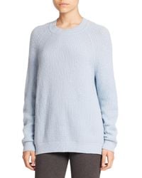 Vince | Blue Directional Rib Wool/cashmere Sweater | Lyst