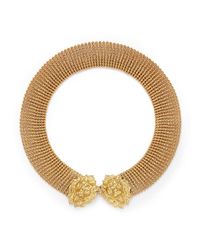 Ela Stone | Metallic Lionnie Chain Mesh Collar Necklace | Lyst