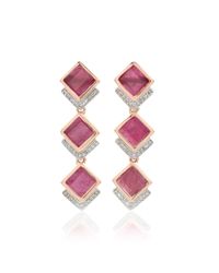 Monica Vinader | Pink Baja Precious Cocktail Earrings | Lyst