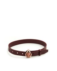 Eddie Borgo | Brown Strap with Inlaid Conical Closure Bracelet | Lyst