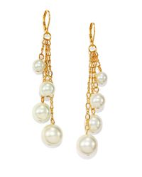 Kenneth Jay Lane | Metallic Faux Pearl Fringe Cascade Drop Earrings | Lyst