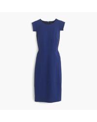 J.Crew | Blue Tall Colorblock Sheath Dress In Italian Stretch Wool | Lyst