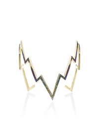Venyx | Metallic Gold, Rhodium And Multicolored Stone Miss Zeus Arm Cuff | Lyst