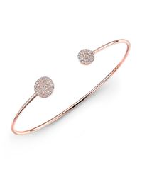 Anne Sisteron - Metallic 14kt Rose Gold Diamond Disc Cuff - Lyst
