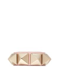 Valentino | Pink 'rockstud Va Va Voom' Macro Leather Bracelet | Lyst