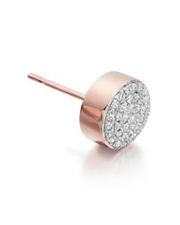 Monica Vinader | Pink Pave Diamond Stud Earrings | Lyst