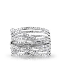 Anne Sisteron - Metallic 14kt White Gold Diamond Wire Ring - Lyst