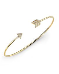 Anne Sisteron - 14kt Yellow Gold Diamond Arrow Cuff - Lyst