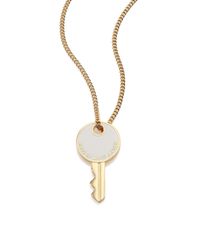 Marc By Marc Jacobs | White Enamel Key Pendant Necklace | Lyst