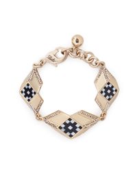 Lulu Frost | Natural 'veruschka' Mother Of Pearl Onyx Optical Illusion Bracelet | Lyst