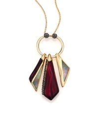 Alexis Bittar | Pop Surrealist Lucite & Black Mother-of-pearl Fringe Pendant Necklace | Lyst