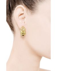 Seaman Schepps | Green Cabochon Peridot Earrings | Lyst