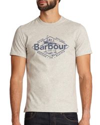 Barbour | Gray Harbour Cotton T-shirt for Men | Lyst