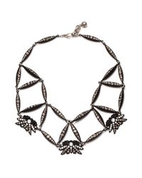 Lulu Frost - Black Larkspur Crystal Web Necklace - Lyst