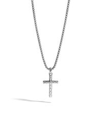 John Hardy | Metallic Classic Chain Small Cross Pendant for Men | Lyst