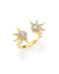 Elizabeth and James | Metallic Rigel White Topaz Open Ring | Lyst