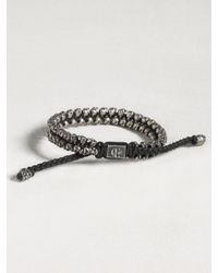John Varvatos | Metallic Skull Bracelet for Men | Lyst