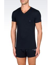 Emporio Armani | Blue Undershirt for Men | Lyst